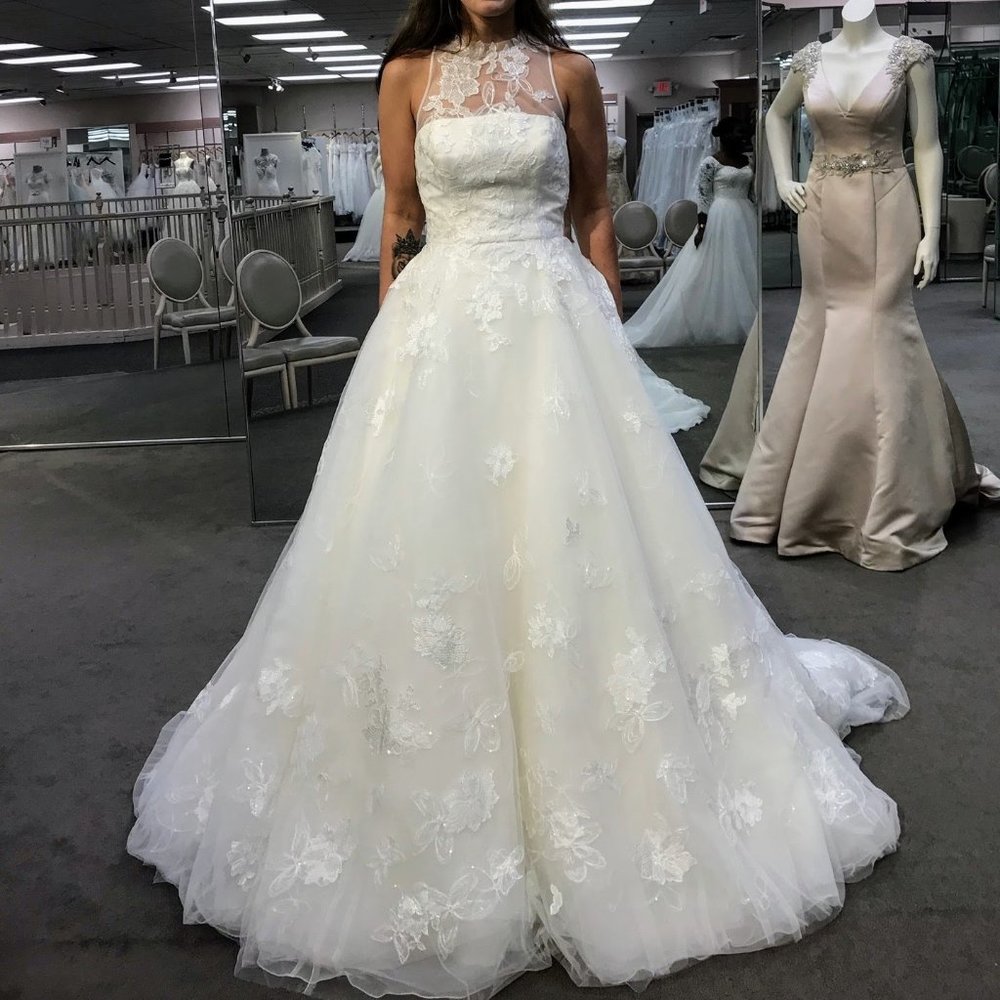 White by Vera Wang Floral Petite Wedding Dress